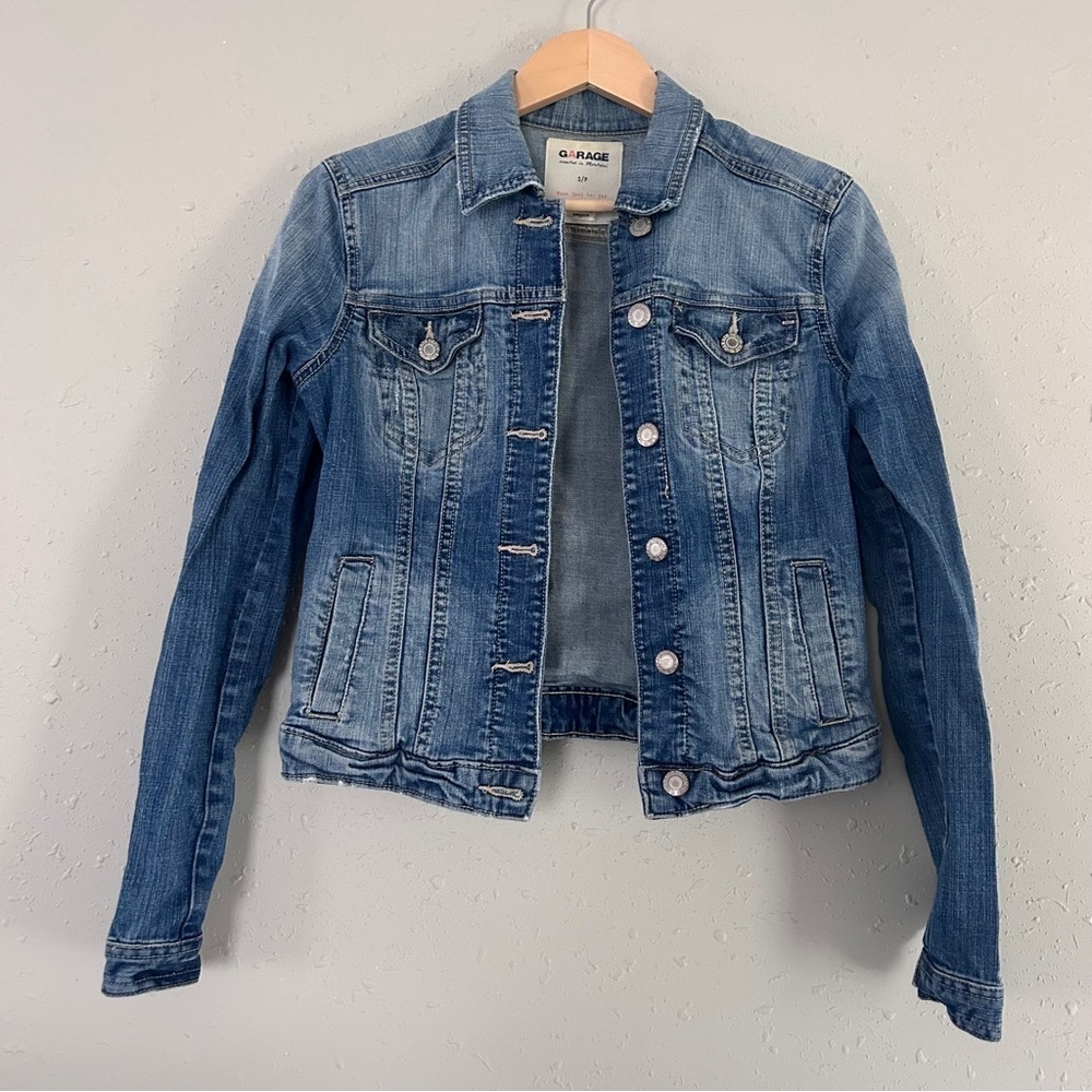 Garage Denim Blue Jean Women's Jacket Casual Spring Small